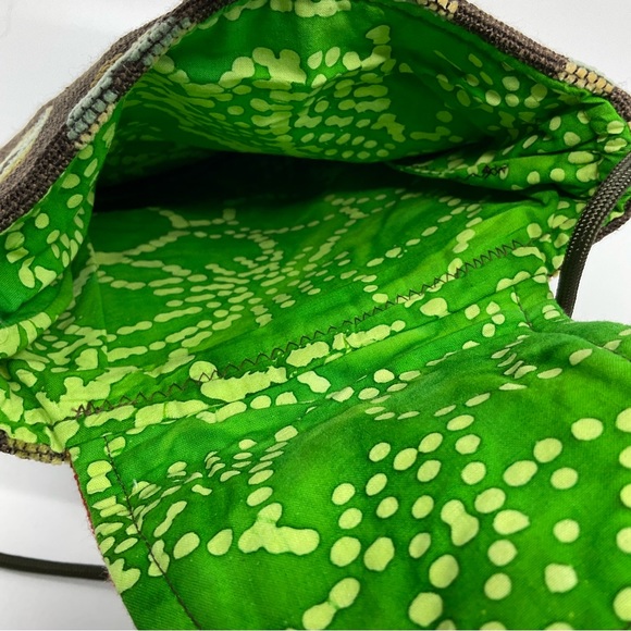 Vintage 90s Unique Colourful Batik Woven Crossbody Bag - Picture 5 of 6